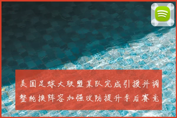 美国足球大联盟某队完成引援并调整轮换阵容加强攻防提升季后赛竞争力
